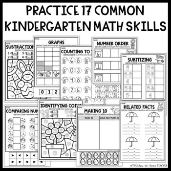 Spring Kindergarten Math and Literacy Worksheets | TpT