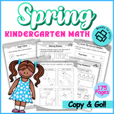 Spring Kindergarten Math and Literacy Worksheets Packet | No Prep