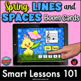 Spring LINES & SPACES BOOM CARDS™ Music Note Game Music Ac