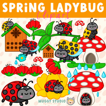 Preview of Spring Ladybug Clipart {Cute Ladybug Clip Art}