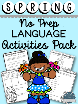 Preview of Spring Language Activities Pack- for Speech Therapy, EAL and ELA- No Prep