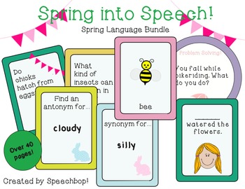 Preview of Spring Language Set! {common core aligned! Addresses 5 standards!}