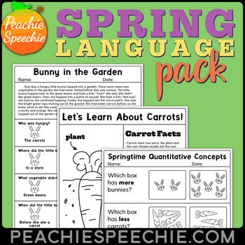 Preview of Spring Language Pack: Bunnies and Carrots