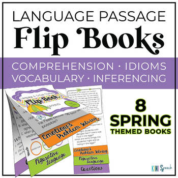 Preview of Spring Language Passages - Flip Books for Vocabulary, Idioms, and Inferencing