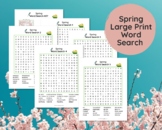 Spring Large Print Word Search Puzzles