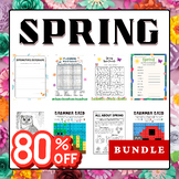 Spring Challenges and Activities BUNDLE : Reading C, Puzzl