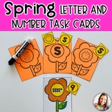 Spring Letter and Number Task Cards