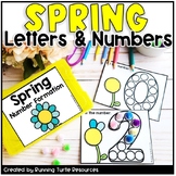 Spring Letters and Number Formation Task Cards