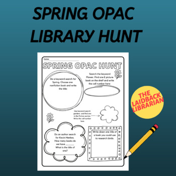 Preview of Spring Library Destiny Scavenger Hunt printable OPAC