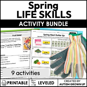 Preview of Spring Life Skills Activities for Special Education Bundle