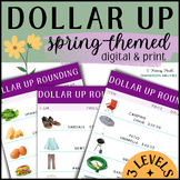 Spring Life Skills DOLLAR UP | 3 Levels Money Math Workshe