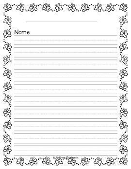 Spring Writing Paper (Primary Grades) by 1st Grade Pandamania | TpT