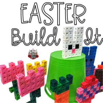 Preview of Easter Math: Easter Build It Linking Cubes