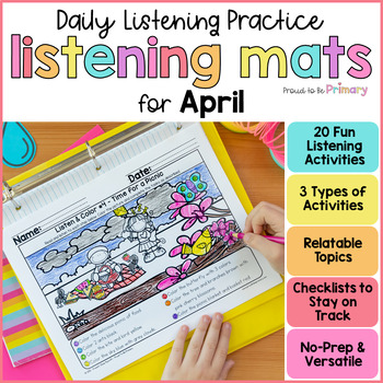 Preview of April Following Directions & Listening Comprehension Activities - Read & Draw