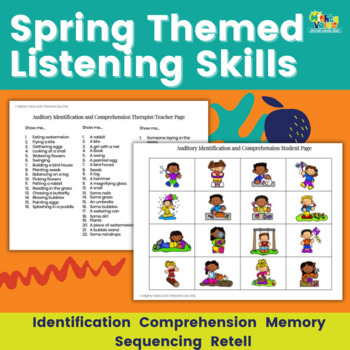 Preview of Spring Listening and Auditory Skills for Speech, Language, and Listening