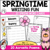 Spring Acrostic Poetry Writing Activities & Centers