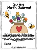 Spring Literacy Based Math Journal graphs time patterns equations