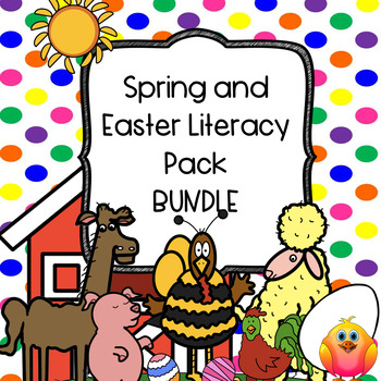 Preview of Spring Literacy Bundle, Easter Literacy Bundle--Turkey and Jellybean