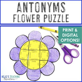 ANTONYMS Flower Craft | Spring Literacy Centers, Games, & 