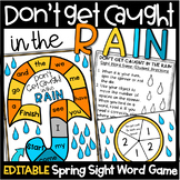 Spring Literacy Centers- Editable Sight Words Game