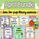 Spring Literacy Centers Low Prep Activities and Task Cards