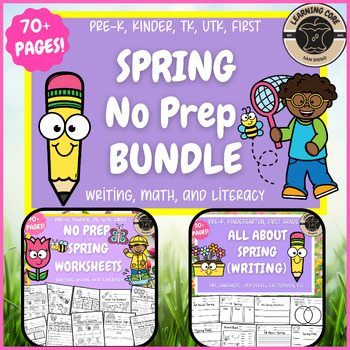 Preview of Spring Literacy Math Reading Writing All About Spring PreK Kindergarten First TK