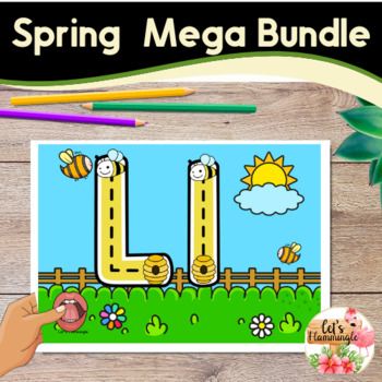 Preview of Spring Literacy Math and Fine Motor Centers Activities