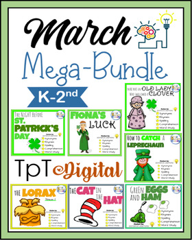 Preview of Spring Literacy Packet NO PREP | March Mega-Bundle | Reading Comprehension