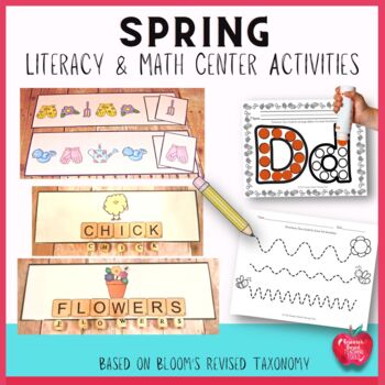 Preview of Spring Centers Bundle Literacy & Math Activities