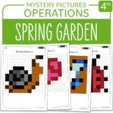 Spring Little Math Mystery Pictures Grade 4 Multiplication