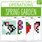 Spring Little Math Mystery Pictures Grade 5 Multiplication