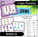 Spring Logic Puzzle Brain Teaser Enrichment Activity Bundle