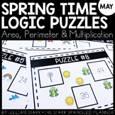Spring Math Logic Puzzles- Area and Multiplication