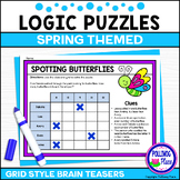 Spring Logic Puzzles - Brain Teaser Puzzles with Grids