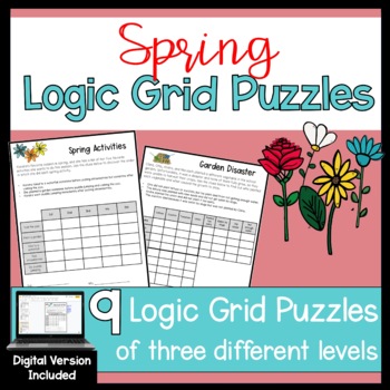 spring logic puzzles printable digital by erin s classroom creations