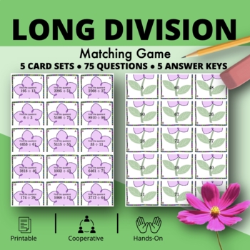 Preview of Spring: Long Division Matching Game