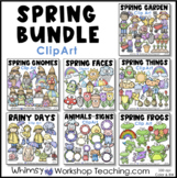 Spring Things Clip Art Kids, Gnomes + Animals Bundle | Ima