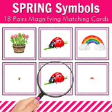 Spring Magnifying Matching Activity Cards