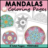 Spring Mandala Coloring Pages Set 1 | Fun Middle School Activity