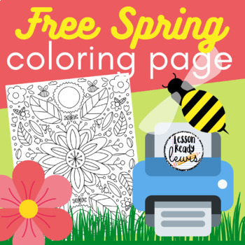 Preview of Spring Mandalan Coloring Page