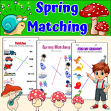 Spring Matching Activities, Vocabulary & Shadow Games, Pre
