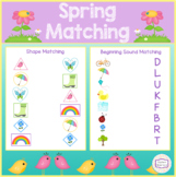 Spring Matching Colors/Shapes and Beginning Sound