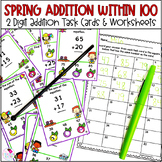 1st Grade Two Digit Addition Without Regrouping - Adding within 100 Task Cards