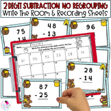2 Digit Subtraction No Regrouping - Write the Room - Spring Math