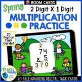2 Digit by 1 Digit Multiplication BOOM Digital Task Cards 