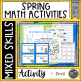 Spring Math Activities - Games, Puzzle, Task Cards, Color 