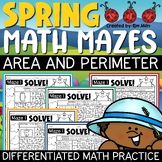 Spring Math Activities Measurement Area and Perimeter Work