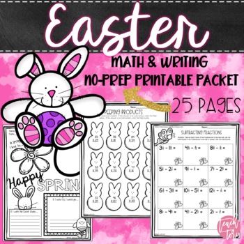 Preview of Spring Math Activities Worksheets 4th Grade