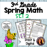 Spring Math Activities for 3rd Grade Spiral Review SET 2