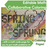 Spring Math Activity│Collaborative Coloring Poster & Bulle